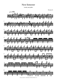 Drum score: twenty one pilots - Next Semester