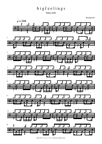 Drum score: WILLOW - b i g f e e l i n g s