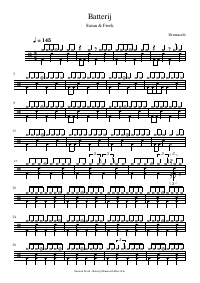 Drum score: Suzan & Freek - Batterij