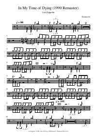 Drum score: Led Zeppelin - In My Time of Dying (1990 Remaster)
