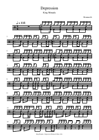 Drum score: King Monada - Depression