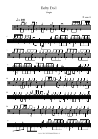 Drum score: Utopia - Baby Doll
