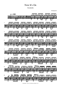 Drum score: Grandaddy - Now It's On