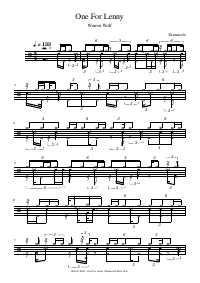 Drum score: Warren Wolf - One For Lenny