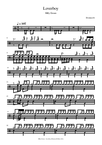 Drum score: Billy Ocean - Loverboy