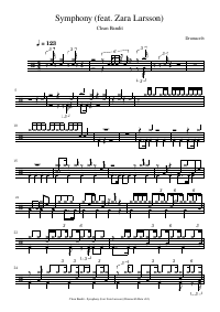 Drum score: Clean Bandit - Symphony (feat. Zara Larsson)