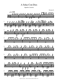 Drum score: Aquerles Ascanio - A Solas Con Dios