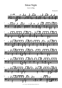 Drum score: Love to Sing - Silent Night
