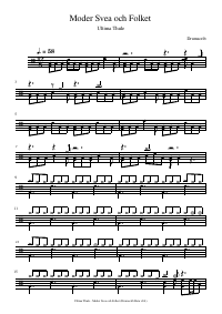Drum score: Ultima Thule - Moder Svea och Folket