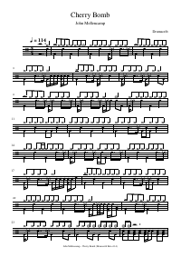 Drum score: John Mellencamp - Cherry Bomb