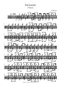 Drum score: JJ Thames - I'm Leavin'