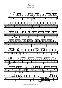 Drum score: Renato Zero - Amico