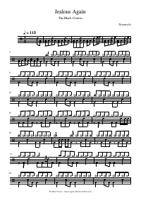 Drum score: The Black Crowes - Jealous Again