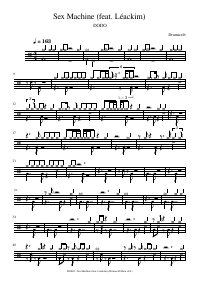 Drum score: DODO - Sex Machine (feat. Léackim)
