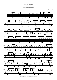 Drum score: Bedroom High Club - Hard Talk
