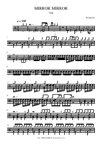 Drum score: VIIS - MIRROR MIRROR