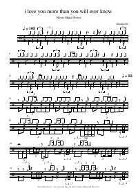 Drum score: Never Shout Never - i love you more than you will ever know