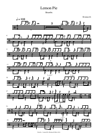 Drum score: Strawbs - Lemon Pie