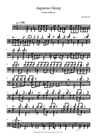 Drum score: Danny Elfman - Augustus Gloop