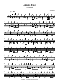 Drum score: Viva Belgrado - Cerecita Blues