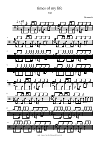 Drum score: mgk - times of my life