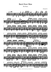 Drum score: The Doors - Back Door Man
