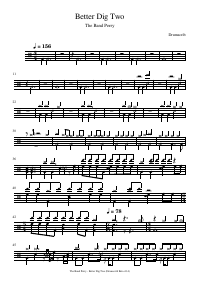 Drum score: The Band Perry - Better Dig Two
