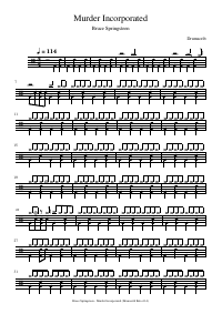 Drum score: Bruce Springsteen - Murder Incorporated