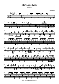 Drum score: Volbeat - Mary Jane Kelly