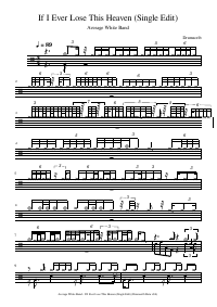 Drum score: Average White Band - If I Ever Lose This Heaven (Single Edit)