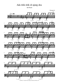 Drum score: Sal Priadi - Ada titik-titik di ujung doa