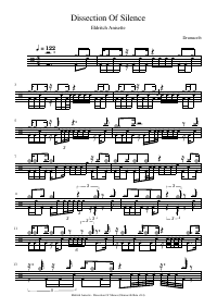 Drum score: Eldritch Anisette - Dissection Of Silence