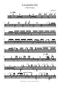 Partition de batterie : Claude Nougaro - Locomotive d'or