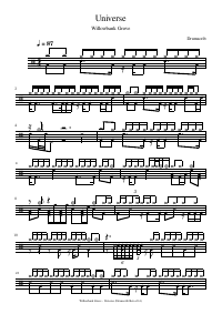 Drum score: Willowbank Grove - Universe