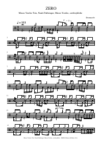 Drum score: Moses Yoofee Trio, Noah Fürbringer, Moses Yoofee, cowboyklobe - ZERO
