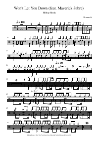 Drum score: Hilltop Hoods - Won't Let You Down (feat. Maverick Sabre)