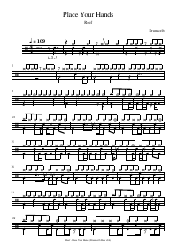 Drum score: Reef - Place Your Hands