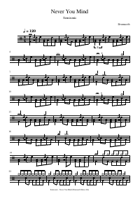 Drum score: Semisonic - Never You Mind
