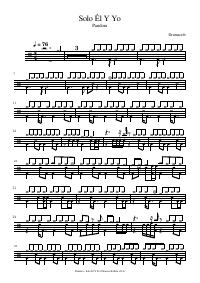 Drum score: Pandora - Solo Él Y Yo