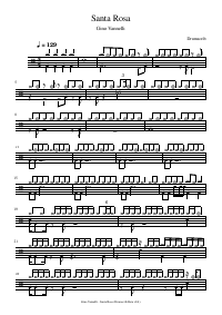 Drum score: Gino Vannelli - Santa Rosa