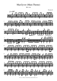 Drum score: M.S. Art - MacGyver (Main Theme)