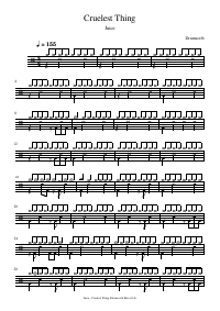 Drum score: Juice - Cruelest Thing
