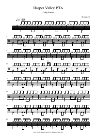 Drum score: Dolly Parton - Harper Valley PTA