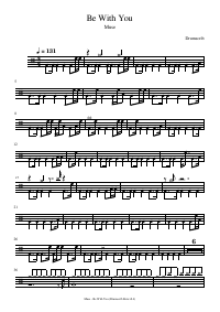 Drum score: Muse - Be With You