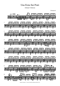 Drum score: Adriano Celentano - Una Festa Sui Prati
