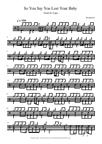Drum score: Death In Vegas - So You Say You Lost Your Baby