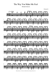 Drum score: Michael Jackson - The Way You Make Me Feel