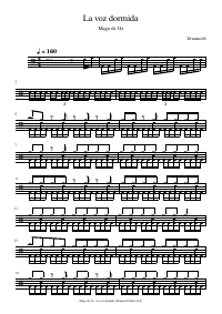 Drum score: Mago de Oz - La voz dormida