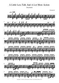 Drum score: Toby Keith - A Little Less Talk And A Lot More Action
