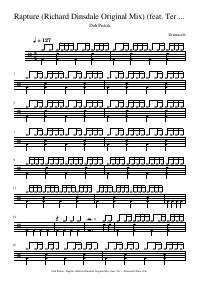 Drum score: Dub Pistols - Rapture (Richard Dinsdale Original Mix) (feat. Terry Hall)